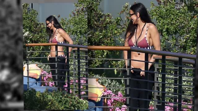 News video: Demi Moore a Rocks Bikini at Harry Morton's Family House